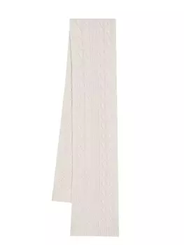 Кашемировый шарф фактурной вязки N.Peal, бежевый