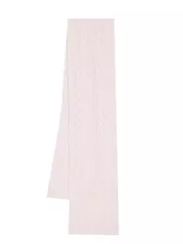 Кашемировый шарф фактурной вязки N.Peal, розовый