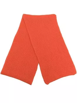 Кашемировый шарф фактурной вязки Pringle of Scotland, оранжевый