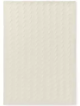 Кашемировый шарф фактурной вязки Ralph Lauren Collection, белый