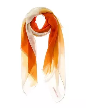 Кашемировый шарф Ferragamo с принтом «омбре» Salvatore Ferragamo, оранжевый