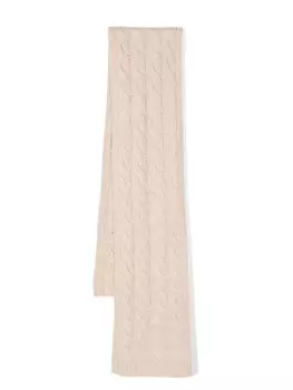 Кашемировый шарф крупной вязки N.Peal, бежевый