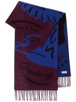 Кашемировый шарф Mirrored Horse Burberry, красный