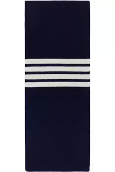 Кашемировый шарф рубчик 4-бар Thom Browne, синий