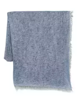 Кашемировый шарф с бахромой Avant Toi, синий