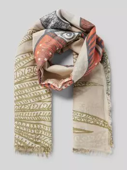 Кашемировый шарф с бахромой Hemisphere