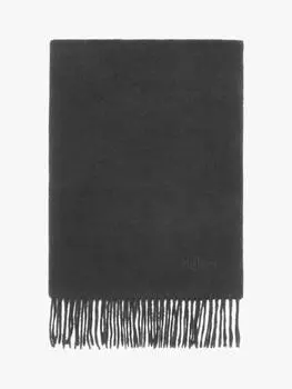 Кашемировый шарф с бахромой Mulberry, черный