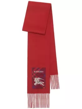 Кашемировый шарф с биркой-чеком Burberry, красный