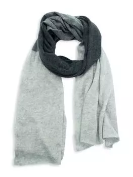 Кашемировый шарф с цветными блоками Portolano, серый