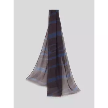 Кашемировый шарф с дизайном Zebra Etro, синий