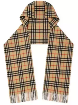 Кашемировый шарф с капюшоном BURBERRY, нейтральный