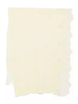 Кашемировый шарф с кружевом Ermanno Scervino, желтый