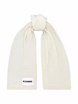 Кашемировый шарф с логотипом Jil Sander