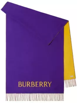 Кашемировый шарф с принтом BURBERRY, фиолетовый