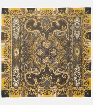 Кашемировый шарф с узором пейсли Etro, разноцветный