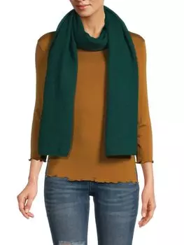 Кашемировый шарф Saks Fifth Avenue, темно-зеленый