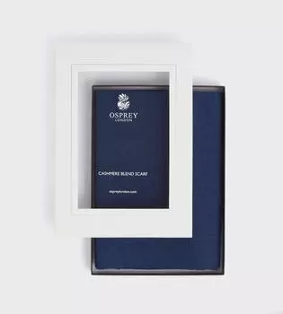 Кашемировый шарф Skye OSPREY LONDON, темно-синий
