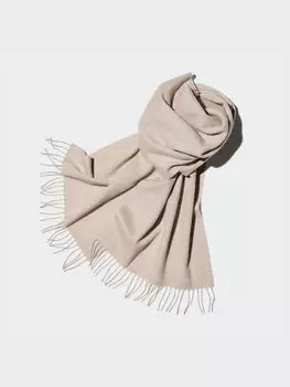 Кашемировый шарф Uniqlo, бежевый