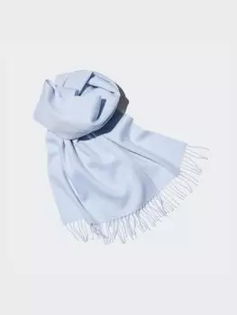 Кашемировый шарф Uniqlo, синий