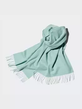 Кашемировый шарф Uniqlo, зеленый