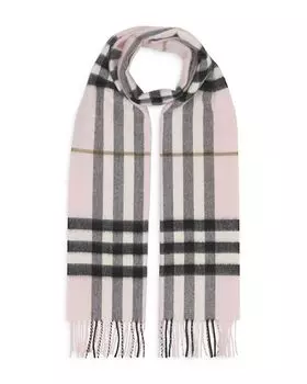 Кашемировый шарф в клетку Giant Check Burberry, цвет Pink