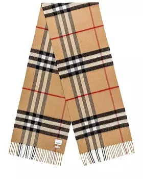 Кашемировый шарф в клетку Giant Check Burberry, цвет Archive Beige