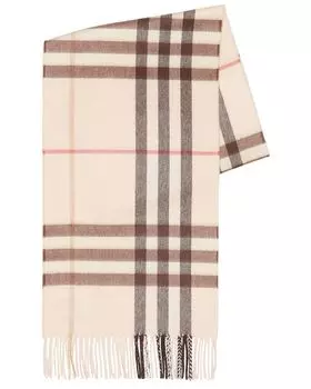 Кашемировый шарф в клетку Giant Check Burberry, цвет Alabaster