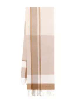 Кашемировый шарф в клетку N.Peal, нейтральный