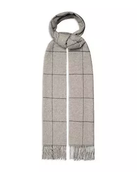 Кашемировый шарф в клетку «Принц Уэльский» Eton, коричневый/бежевый