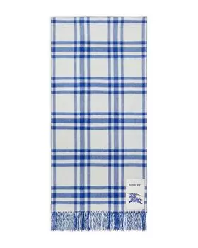 Кашемировый шарф в клетку с бахромой Burberry, цвет Multi