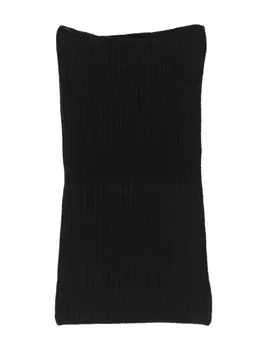 Кашемировый шарф в рубчик Liska, черный