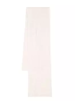 Кашемировый шарф в рубчик N.Peal, бежевый