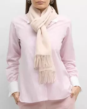 Кашемировый шарф WSDalia с бахромой Max Mara, цвет Pink