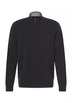 Кашемировый шелковый кардиган, воротник стойка, мужской GALERIA, антарцитовый