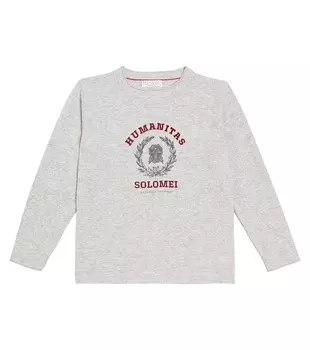 Кашемировый свитер Brunello Cucinelli Kids, серый