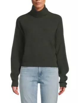 Кашемировый свитер Changi с высоким воротником Crush, цвет Khaki Green