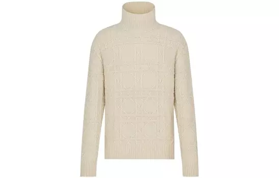 Кашемировый свитер для мужчин, цвет Off White Dior, кремовый