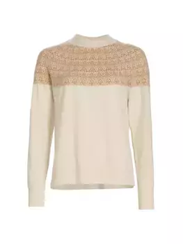 Кашемировый свитер Fair Isle Saks Fifth Avenue, цвет doe