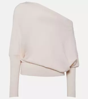 Кашемировый свитер Grainge с открытыми плечами Altuzarra, слоновая кость