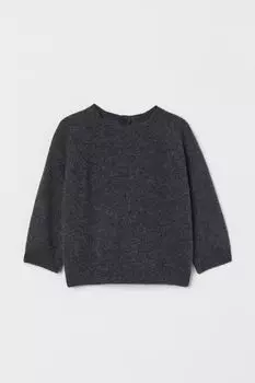 Кашемировый свитер H&amp;M, темно-серый меланж