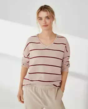 Кашемировый свитер из матовой синели Southern Cotton, бежевый