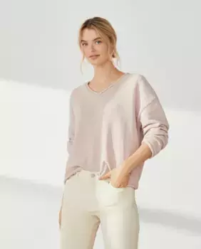 Кашемировый свитер из матовой синели Southern Cotton, розовый