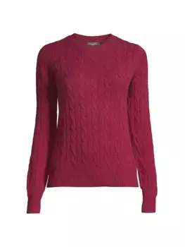 Кашемировый свитер косой вязки Vineyard Vines, малиновый