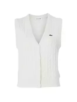 Кашемировый свитер Lacoste x Bandier Lacoste, белый