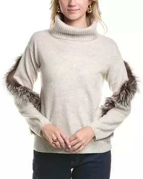 Кашемировый свитер MEIR Cowl, серый