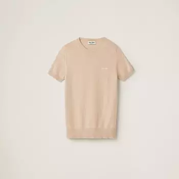 Кашемировый свитер Miu Miu, белый