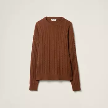 Кашемировый свитер Miu Miu, коричневый