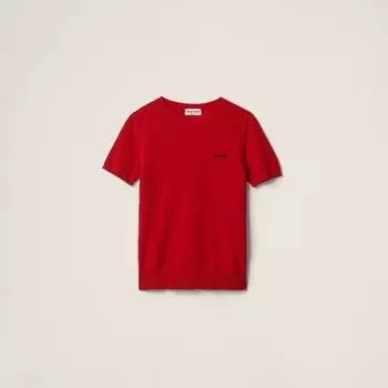 Кашемировый свитер Miu Miu, красный