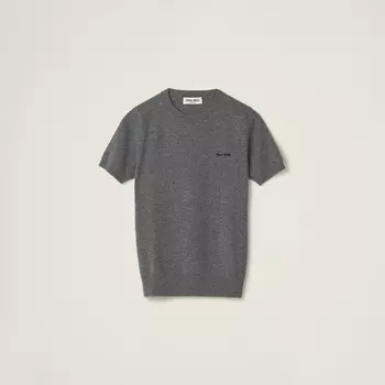 Кашемировый свитер Miu Miu, серый