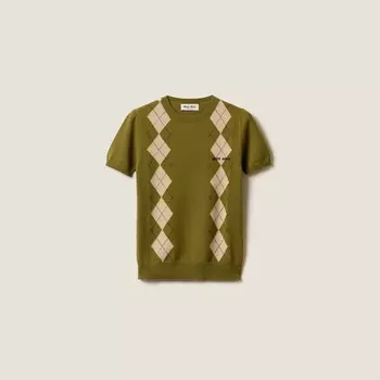 Кашемировый свитер Miu Miu, зеленый